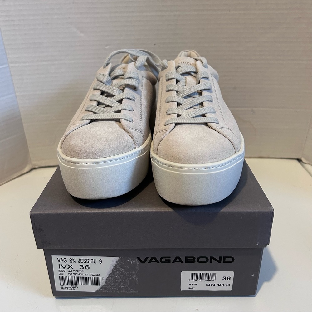 Vagabond Light Beige suede Platform Sneakers EU size 36